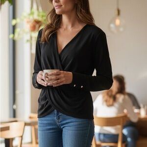 Marciano Black Top v neck sexy large